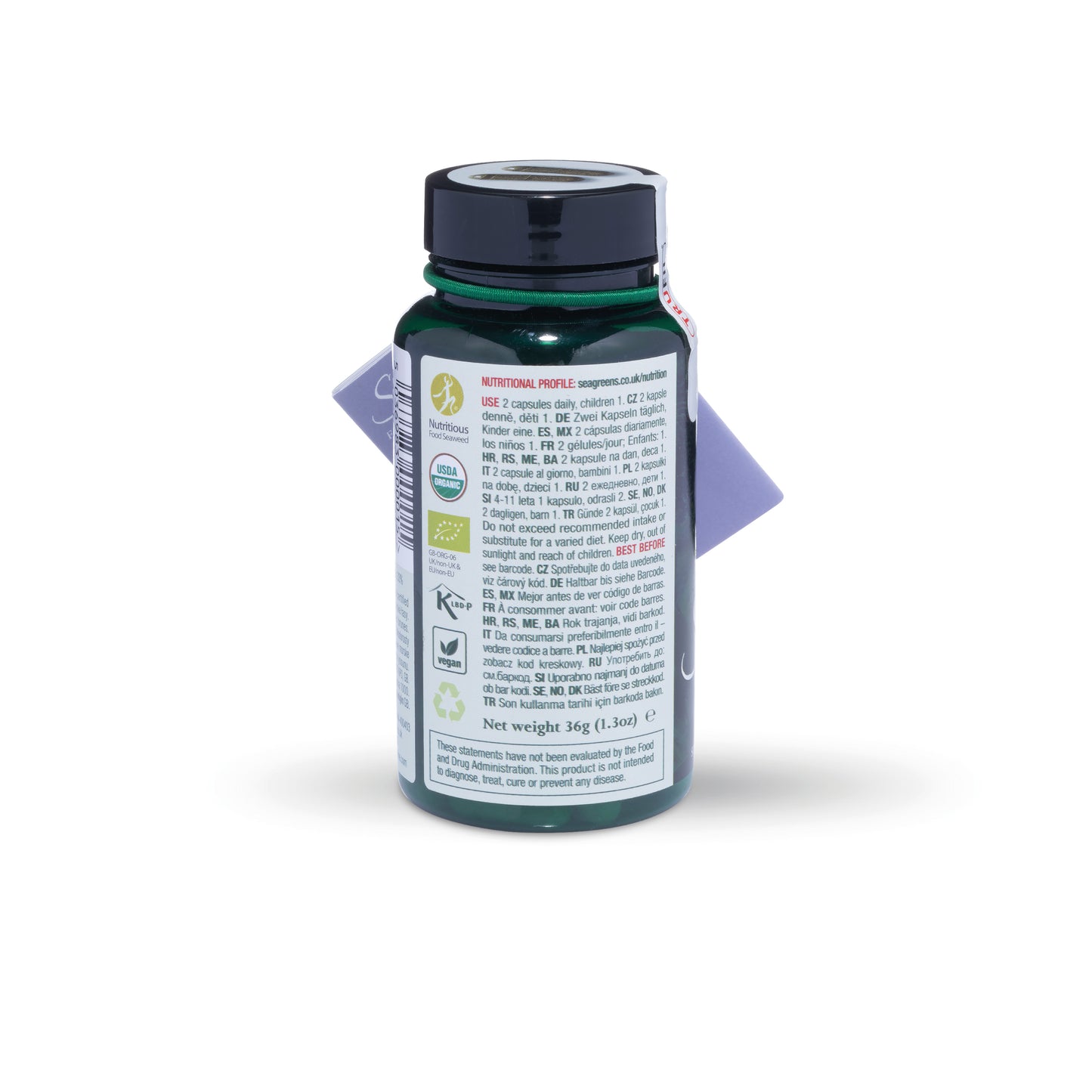 Seagreens Food Capsules 60 – suggested use and health disclaimer