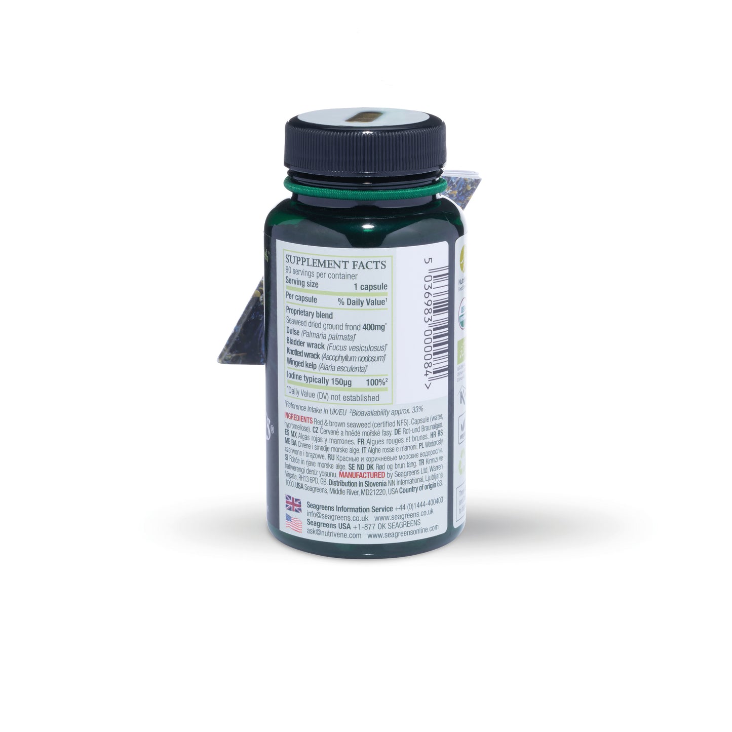 Iodine Lite Capsules – label with nutritional information