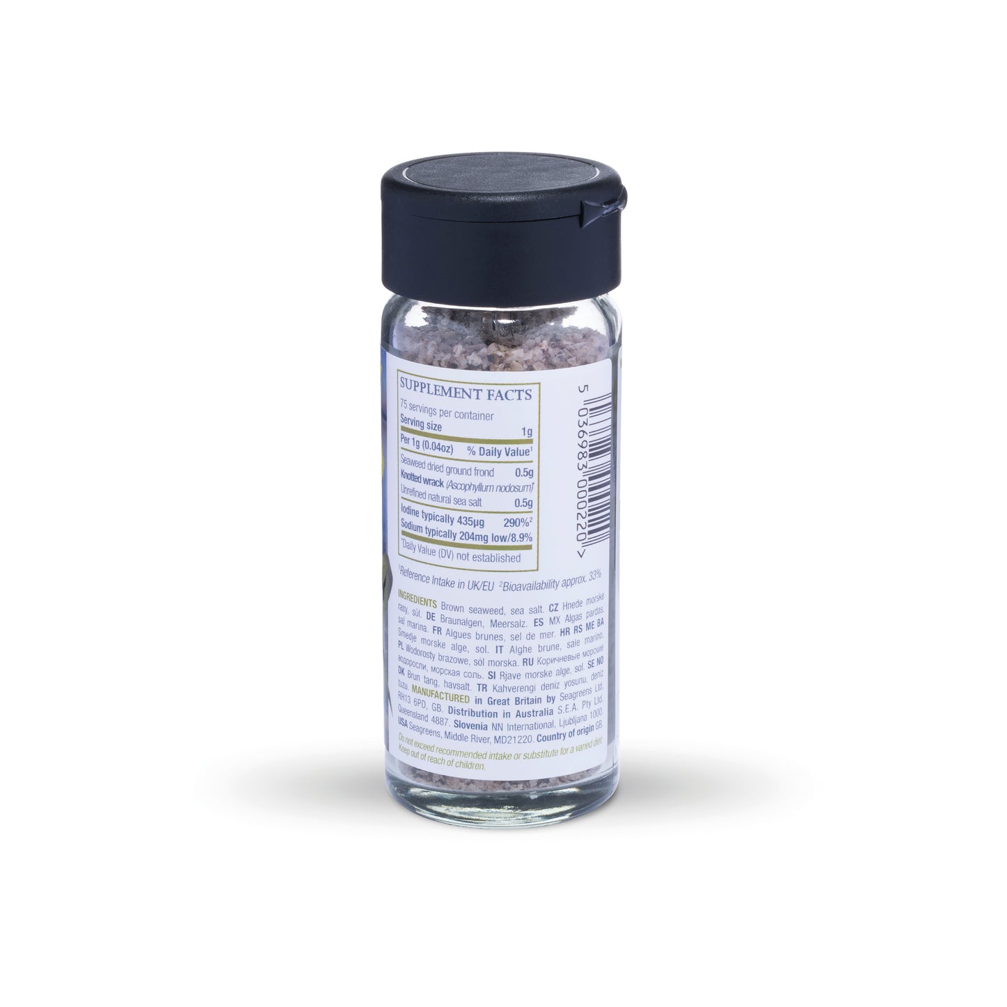 Mineral Salt – label with ingredients and salt content