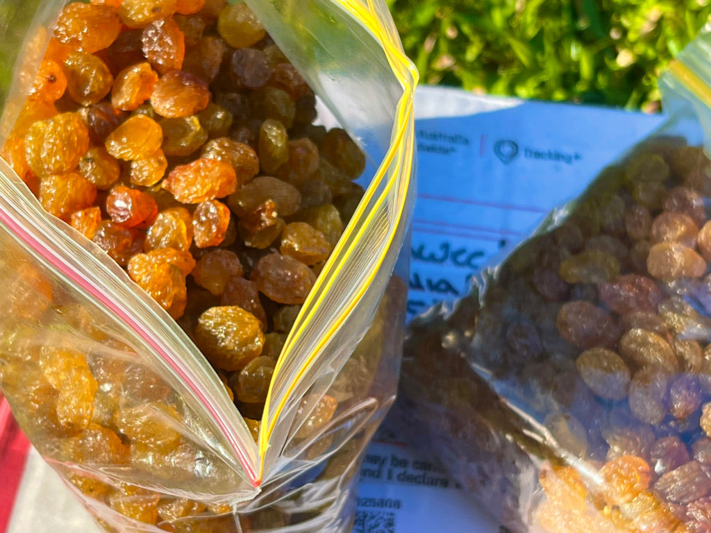Sweet seaweed grown sultanas 
