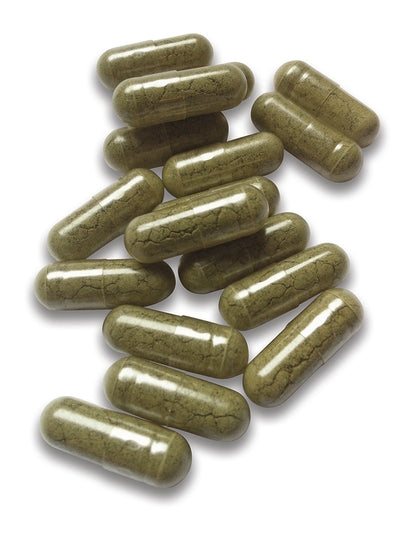 Seagreens Food Capsules – close-up of natural seaweed capsules
