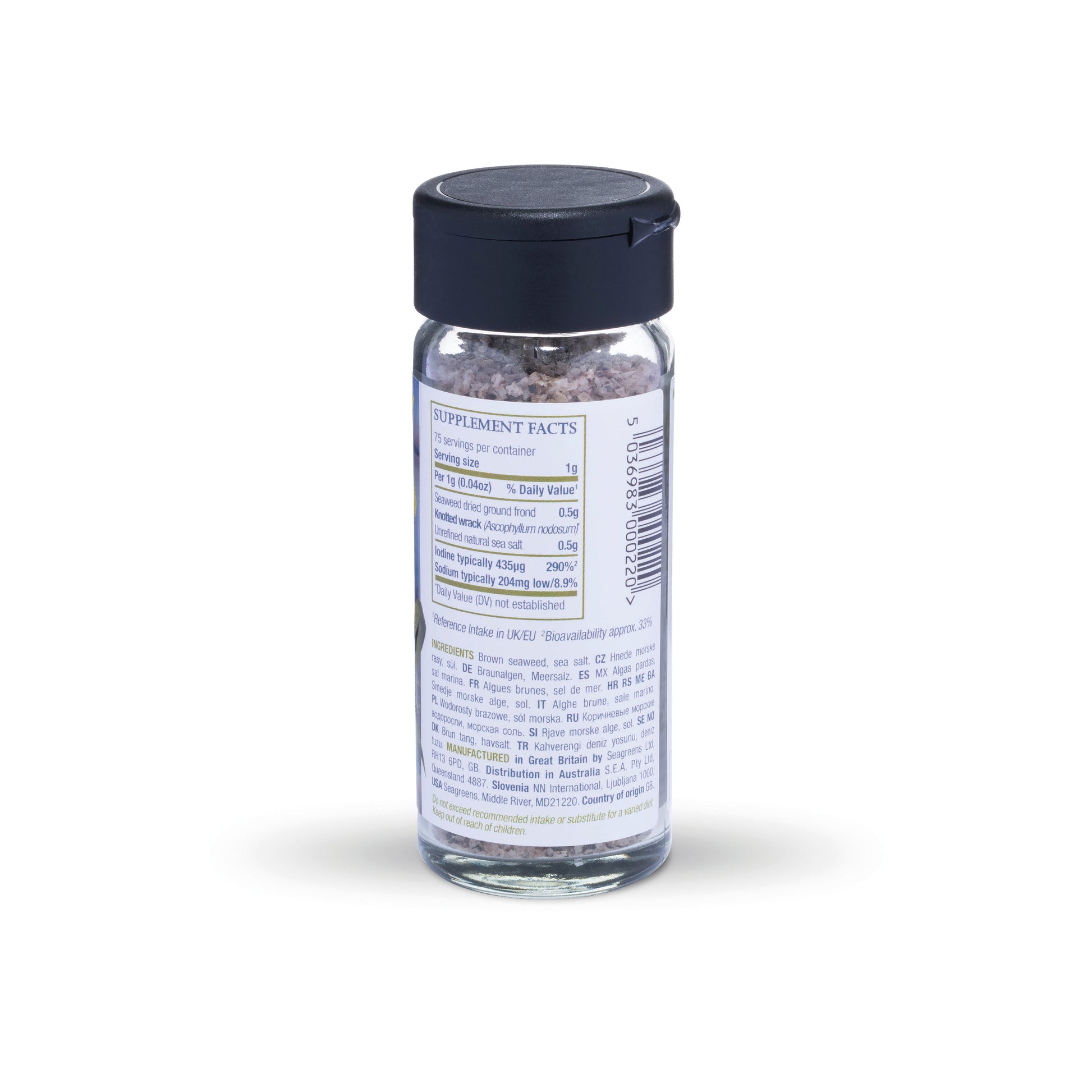 Mineral Salt – label with ingredients and salt content